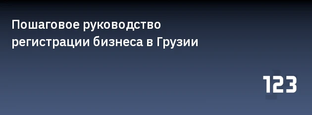 Пошаговое руководство регистрации бизнеса в Грузии